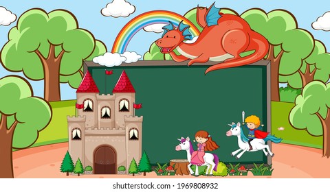 Fairy tale banner template illustration