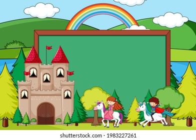 Fairy tale banner template illustration