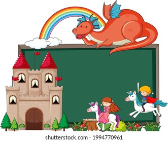 Fairy tale banner template illustration