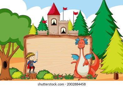 Fairy tale banner template illustration