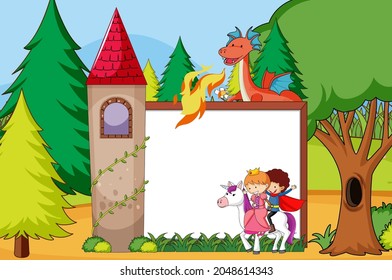 Fairy tale banner template illustration