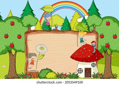 Fairy tale banner template illustration