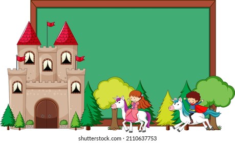 Fairy tale banner template illustration