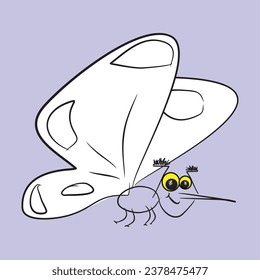 Fairy tale butterfly. Vector graphics, eps