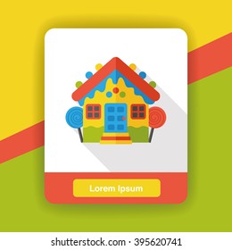  fairy tale candy house flat icon