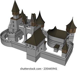 fairy tale castle building