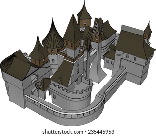 fairy tale castle building
