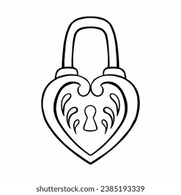 Fairy tale castle from the door line, protection, vector illustration eps10