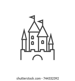 Fairy Tale Castle Line Icon.