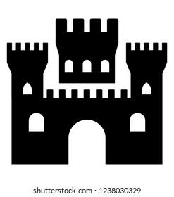 Fairy tale castle solid icon