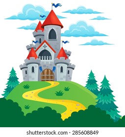 Fairy tale castle theme image 2 - eps10 vector illustration.