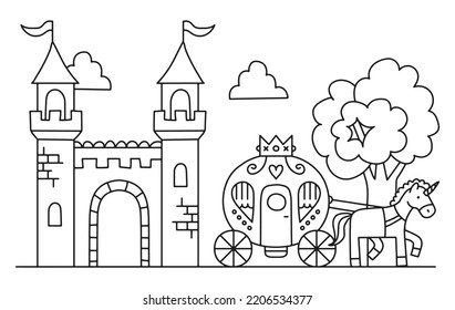 Fairy tale castle vector illustration