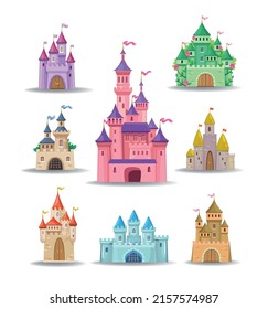 Castillos de cuento de hadas. Ilustración del vector