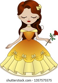 Fairy tale character. Beauty. Vector.