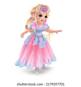 Fairy tale character princess, flower fairy, druid. Cartoon girls.