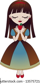 Fairy tale character. Snow White. Vector.