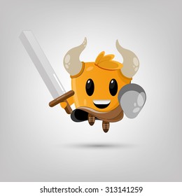 fairy tale character Viking warrior with sword