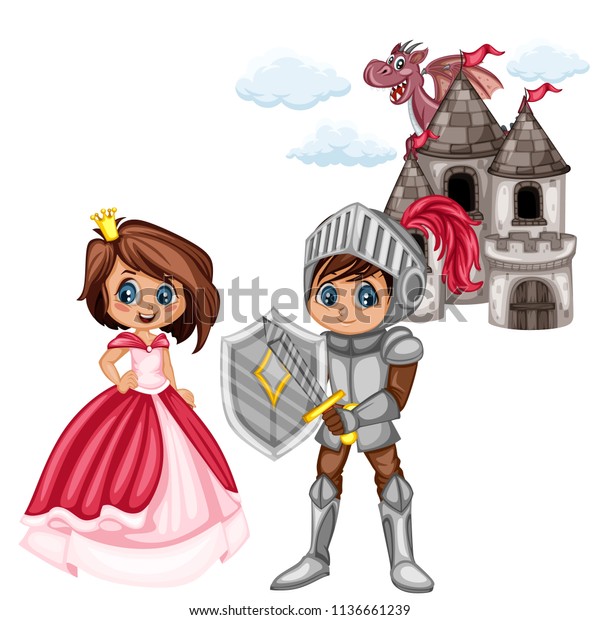Fairy Tale Characters Set Knight Armor Stock Vector Royalty Free