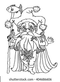 The fairy tale characters: Wizard fishtail-beard