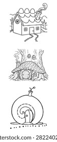 Fairy Tale Cottage Coloring