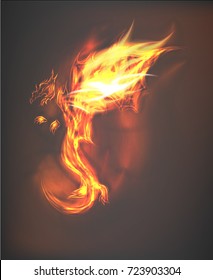 fairy tale fire dragon