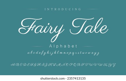 Fairy Tale Font. Alphabet. Skript. Schrift. Label .Vintage-Schrift. Für Etiketten und andere Musterdesigns