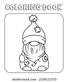 fairy tale forest gnome coloring page