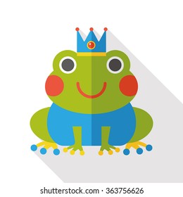 fairy tale frog flat icon