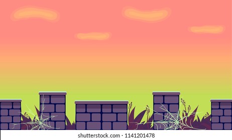 Fairy tale game background asset. Create your own jump game with such cool elements.