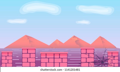 Fairy tale game background asset. Create your own jump game with such cool elements.