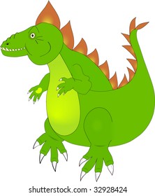 Fairy tale green dragon