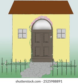 Casa de cuento de hadas con sendero