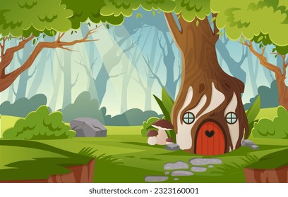 Fairy tale house landscape