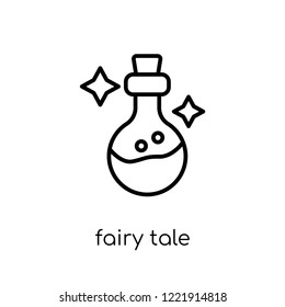 Fairy tale icon. Trendy modern flat linear vector Fairy tale icon on white background from thin line Fairy Tale collection, editable outline stroke vector illustration