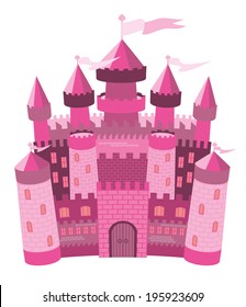 Fairy Tale magic castle, vector illustration