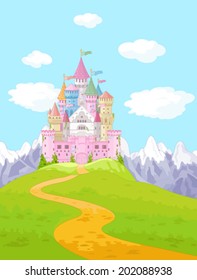 Fairy Tale Magic Princess Castle Landscape 