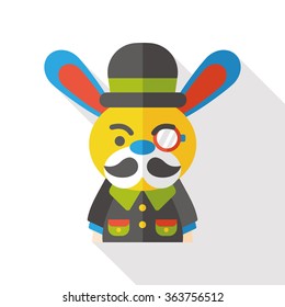 fairy tale rabbit flat icon