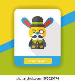 fairy tale rabbit flat icon