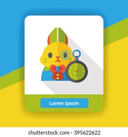 fairy tale rabbit flat icon