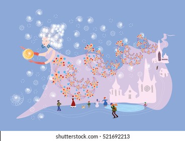 A Fairy tale winter city