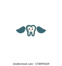 fairy tooth logo icon design with simple style