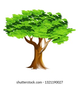 Fairy tree with green cucumbers