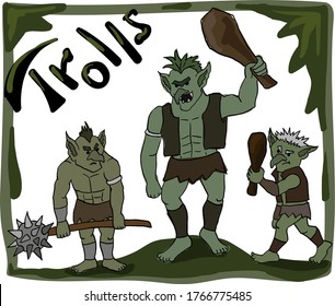 fairy trolls color vector image