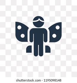 Fairy vector icon isolated on transparent background, Fairy transparency concept can be used web and mobile