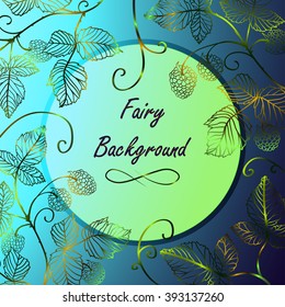Fairy vector raspberry  frame 