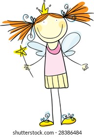 fairy wing cute innocent child human fun size performance person airborne story small dimension caricature secrecy tale identity myth gliding wand drawing magic fairy newborn elf princess comic charac