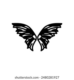 Fairy Wings Glyph Icon, Vector illustration