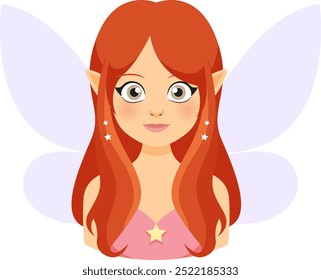 Fairy with wings and star accessories