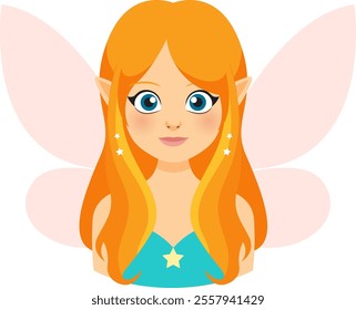 Fairy with wings and star accessories