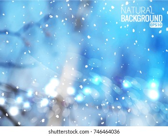 Fairy Winter background Christmas and New Year  Vector EPS 10
